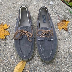 Sz 13 grey suede top siders